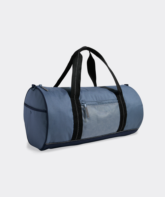 Water Resistant Ripstop Nylon Cylindrical Duffel Bag Removable Adjustable Crossbody Strap Weekender Gear Bag